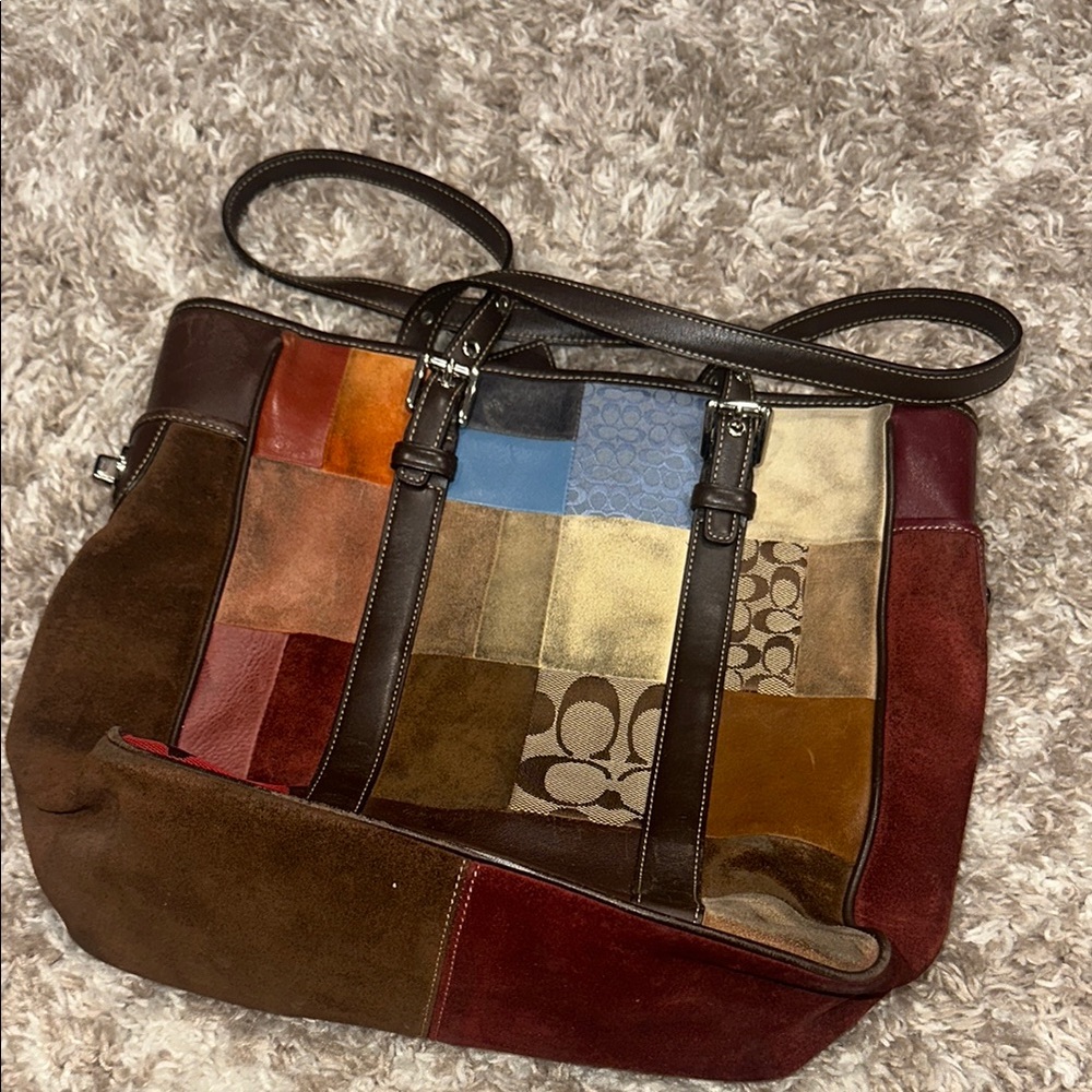 Patchwork Leather Tote Bag